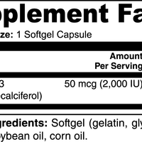 Vitamin D3 2,000 IU